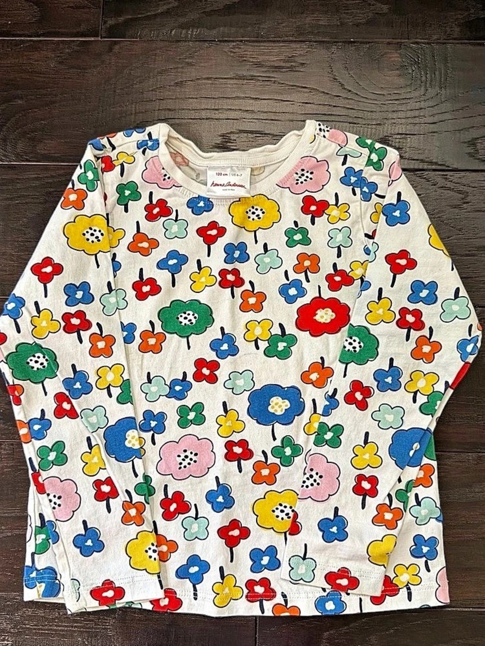 Hanna Andersson Long Sleeve Relaxed Fit Graphic T-Shirt Girls 6-7